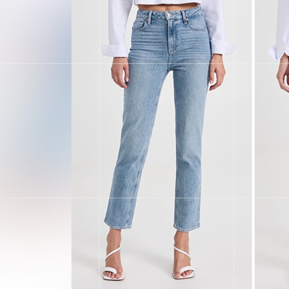 Paige Stella Jeans Size 27 Everlong Vintage Straight Leg High Waisted New
